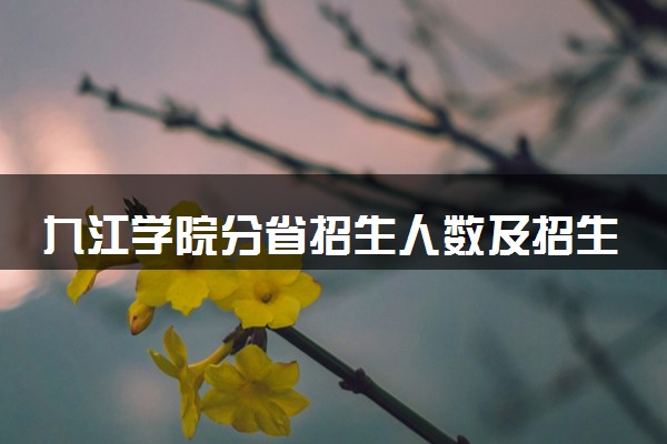 九江学院分省招生人数及招生专业2025年招生计划参考