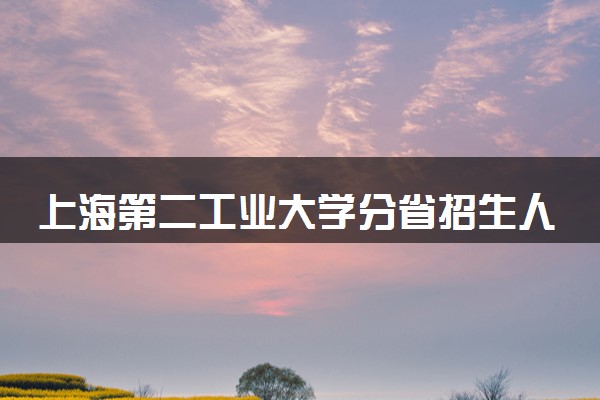 上海第二工业大学分省招生人数及招生专业2025年招生计划参考
