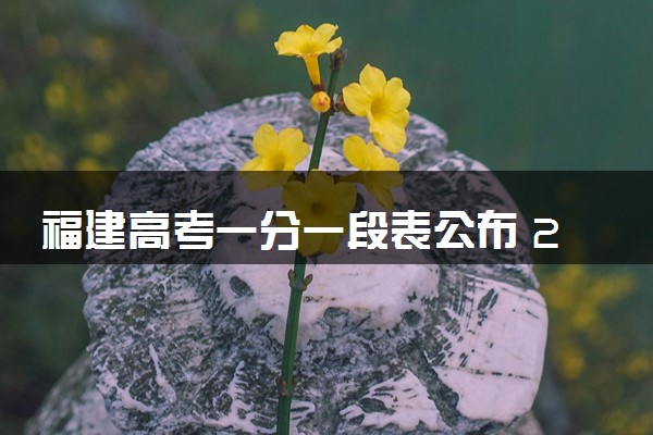 福建高考一分一段表公布 2025高考成绩位次排名查询