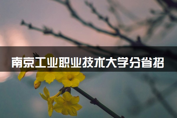 南京工业职业技术大学分省招生人数及招生专业2025年招生计划参考