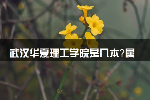 武汉华夏理工学院是几本？属于一本还是二本？2025年分数线预测及报考建议