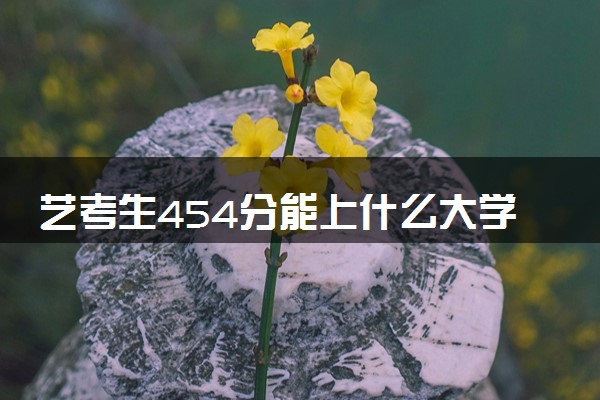 艺考生454分能上什么大学（2025考生参考）
