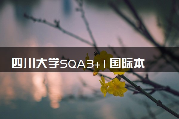 四川大学SQA3+1国际本科项目介绍 附专业学费