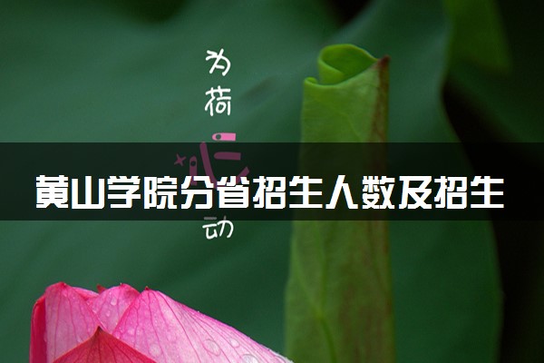 黄山学院分省招生人数及招生专业2025年招生计划参考