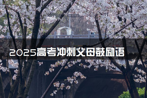 2025高考冲刺父母鼓励语 鼓励高考孩子的话精选