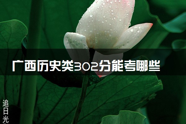 广西历史类302分能考哪些大学 2025考生稳上的大学名单