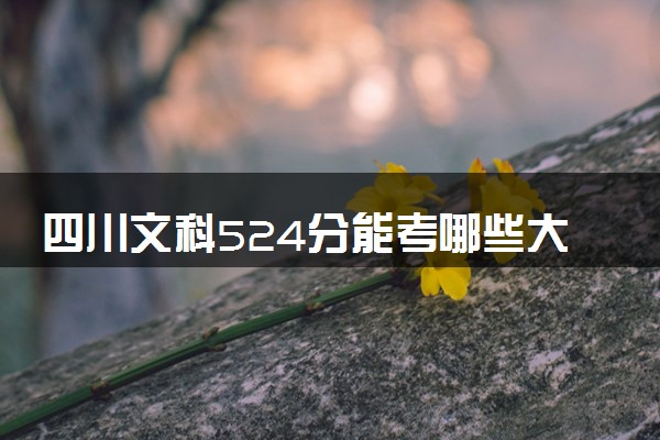 四川文科524分能考哪些大学 2025考生稳上的大学名单