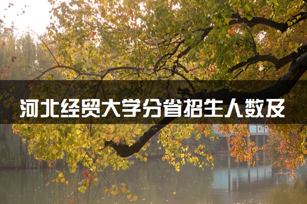 河北经贸大学分省招生人数及招生专业2025年招生计划参考