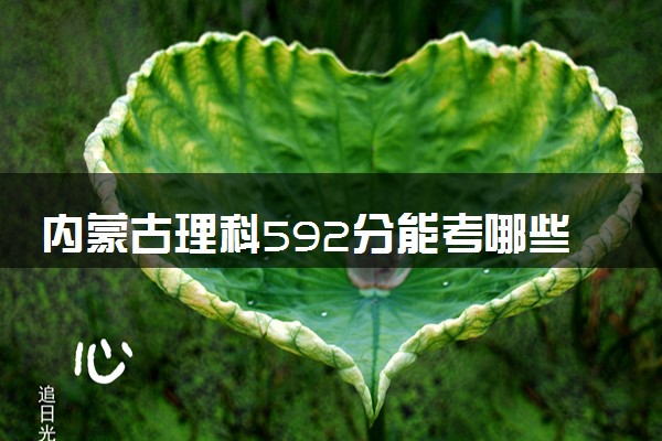 内蒙古理科592分能考哪些大学 2025考生稳上的大学名单