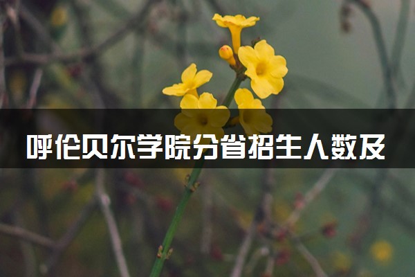 呼伦贝尔学院分省招生人数及招生专业2025年招生计划参考