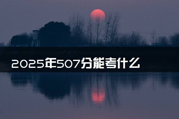 2025年507分能考什么语言类大学 哪些大学值得报