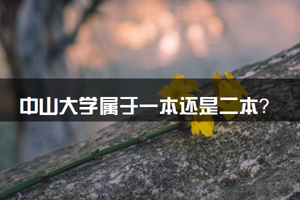 中山大学属于一本还是二本？本科一批、二批的区别及报考建议
