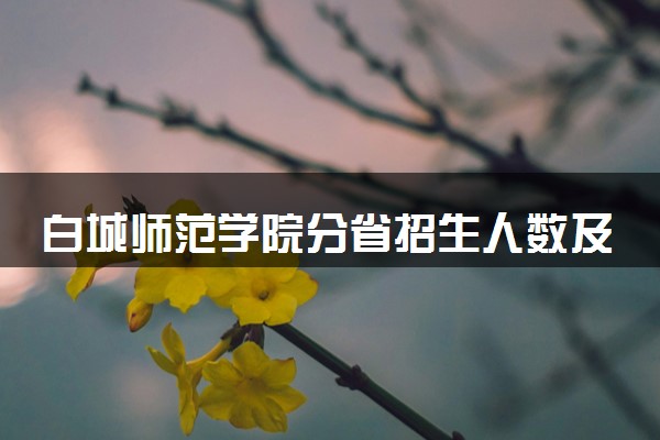 白城师范学院分省招生人数及招生专业2025年招生计划参考