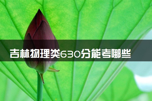 吉林物理类630分能考哪些大学 2025考生稳上的大学名单