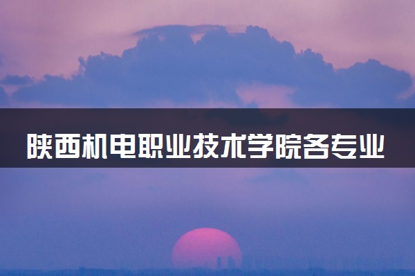陕西机电职业技术学院各专业学费多少钱一年 收费标准是什么
