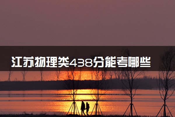江苏物理类438分能考哪些大学 2025考生稳上的大学名单