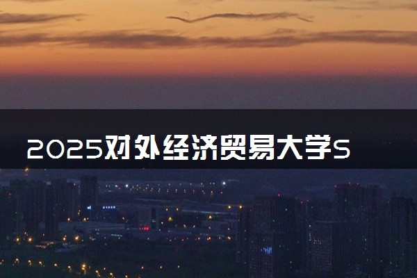 2025对外经济贸易大学SQA3+1国际本科报名入口 怎么报考