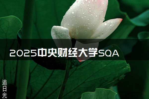 2025中央财经大学SQA-AD国际本科招生专业 最新简章公布