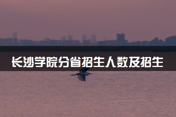 长沙学院分省招生人数及招生专业2025年招生计划参考