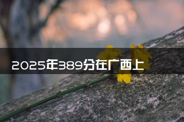 2025年389分在广西上什么大学好 近三年录取分数线是多少