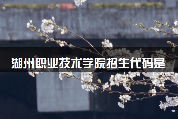 湖州职业技术学院招生代码是多少 附专业代码对照表（2025参考）