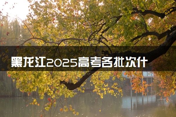 黑龙江2025高考各批次什么时候填报志愿 有几天时间