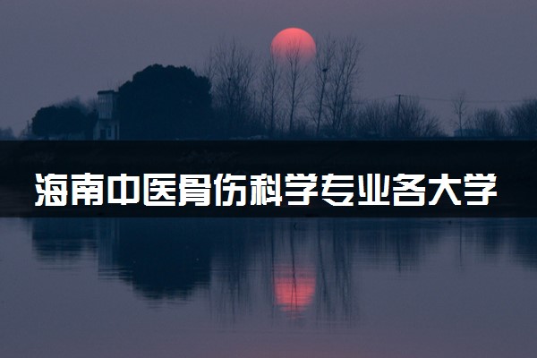 海南中医骨伤科学专业各大学录取分数线：最低499分能上 开设院校及位次
