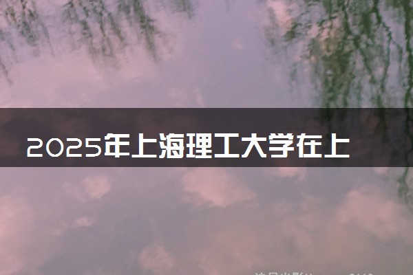2025年上海理工大学在上海招生代码：110 专业代码及报考指南