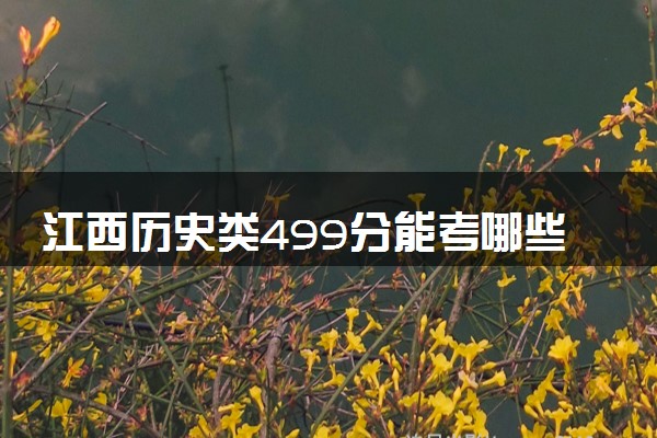 江西历史类499分能考哪些大学 2025考生稳上的大学名单