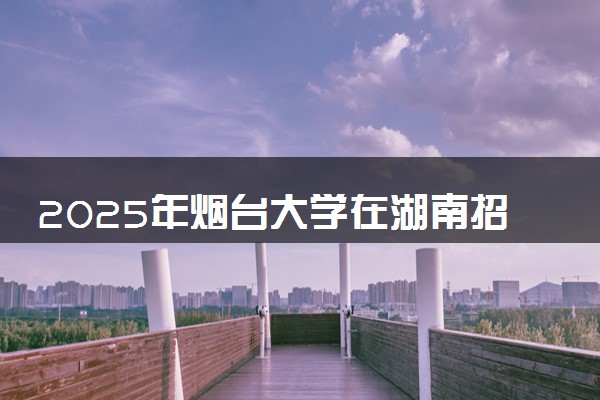 2025年烟台大学在湖南招生代码：3718 专业代码及报考指南