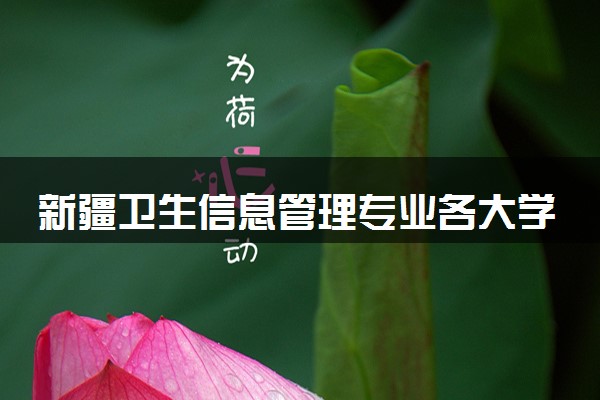 新疆卫生信息管理专业各大学录取分数线：最低268分能上 开设院校及位次