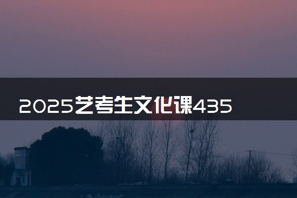 2025艺考生文化课435分能上大庆师范学院吗