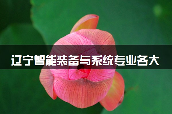 辽宁智能装备与系统专业各大学录取分数线：最低408分能上 开设院校及位次