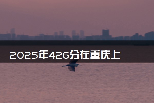 2025年426分在重庆上什么大学好 近三年录取分数线是多少