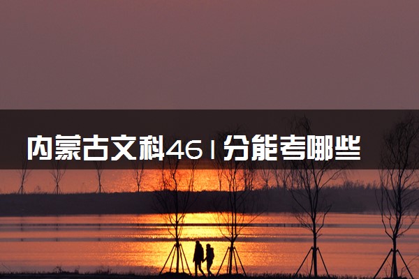内蒙古文科461分能考哪些大学 2025考生稳上的大学名单
