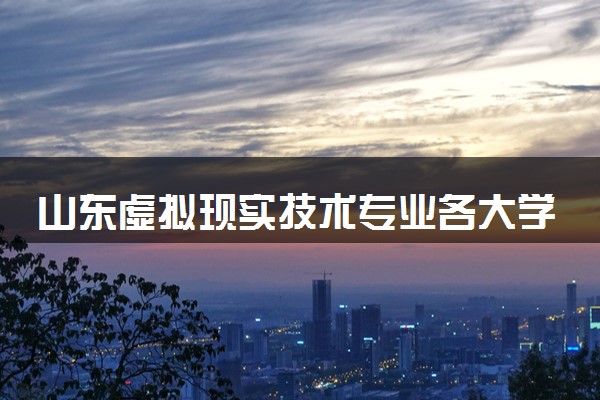 山东虚拟现实技术专业各大学录取分数线：最低427分能上 开设院校及位次