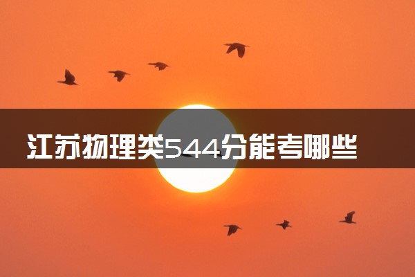 江苏物理类544分能考哪些大学 2025考生稳上的大学名单