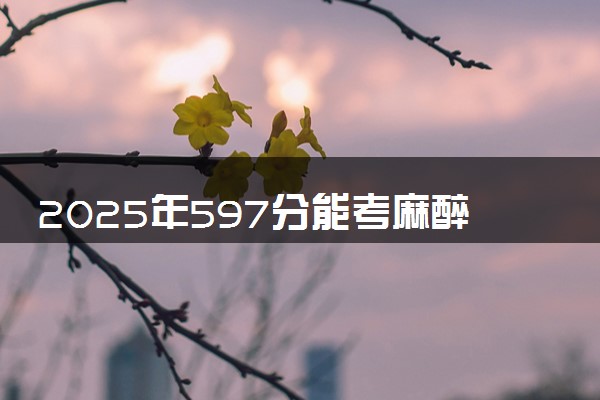 2025年597分能考麻醉学专业吗 597分麻醉学专业大学推荐