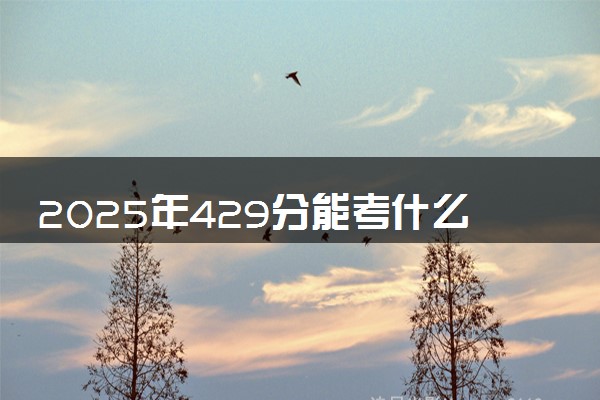 2025年429分能考什么综合类大学 哪些大学值得报