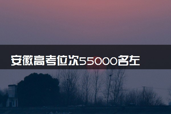 安徽高考位次55000名左右报什么大学好（2025年参考）