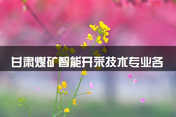 甘肃煤矿智能开采技术专业各大学录取分数线：最低296分能上 开设院校及位次