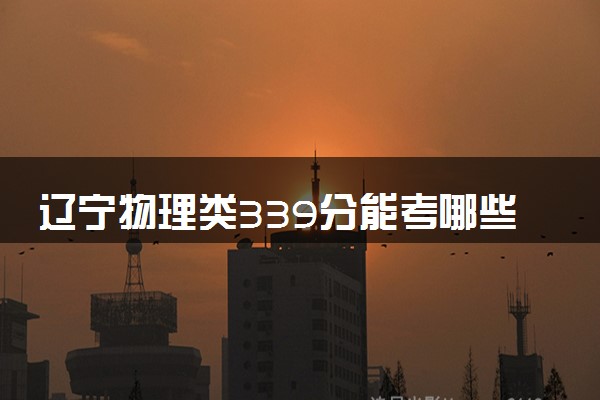辽宁物理类339分能考哪些大学 2025考生稳上的大学名单