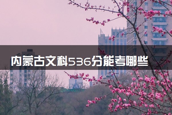 内蒙古文科536分能考哪些大学 2025考生稳上的大学名单