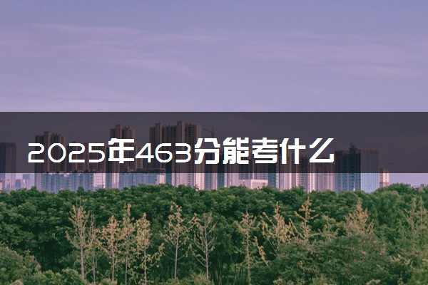 2025年463分能考什么民族类大学 哪些大学值得报