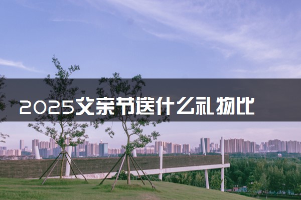 2025父亲节送什么礼物比较好 实用性高的