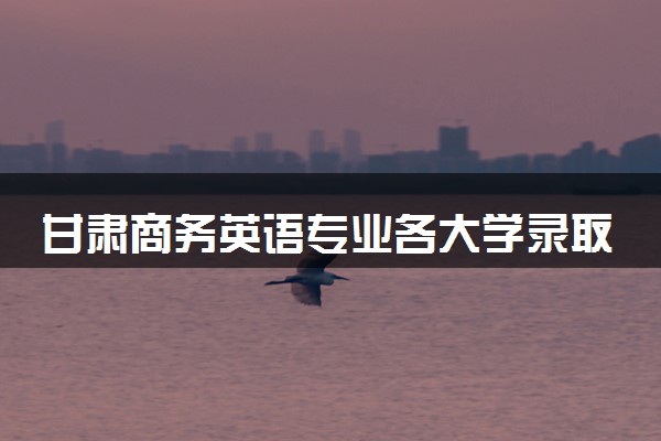 甘肃商务英语专业各大学录取分数线：最低323分能上 开设院校及位次