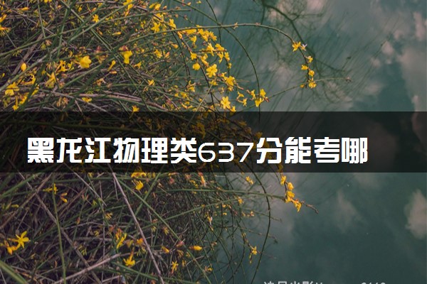 黑龙江物理类637分能考哪些大学 2025考生稳上的大学名单