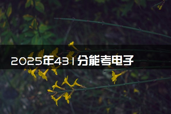 2025年431分能考电子信息类专业吗 431分电子信息类专业大学推荐