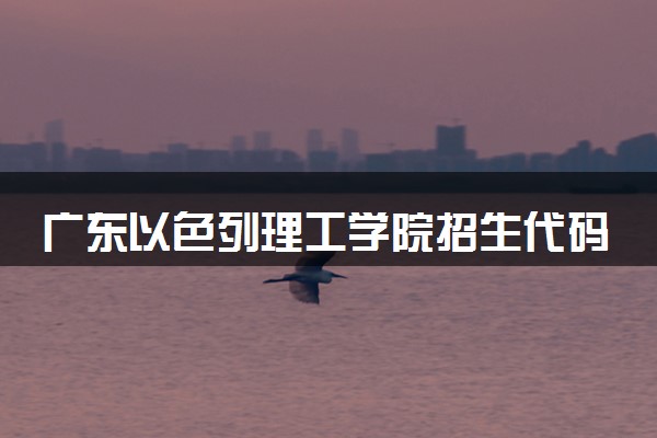 广东以色列理工学院招生代码是多少 附专业代码对照表（2025参考）