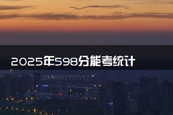 2025年598分能考统计学专业吗 598分统计学专业大学推荐